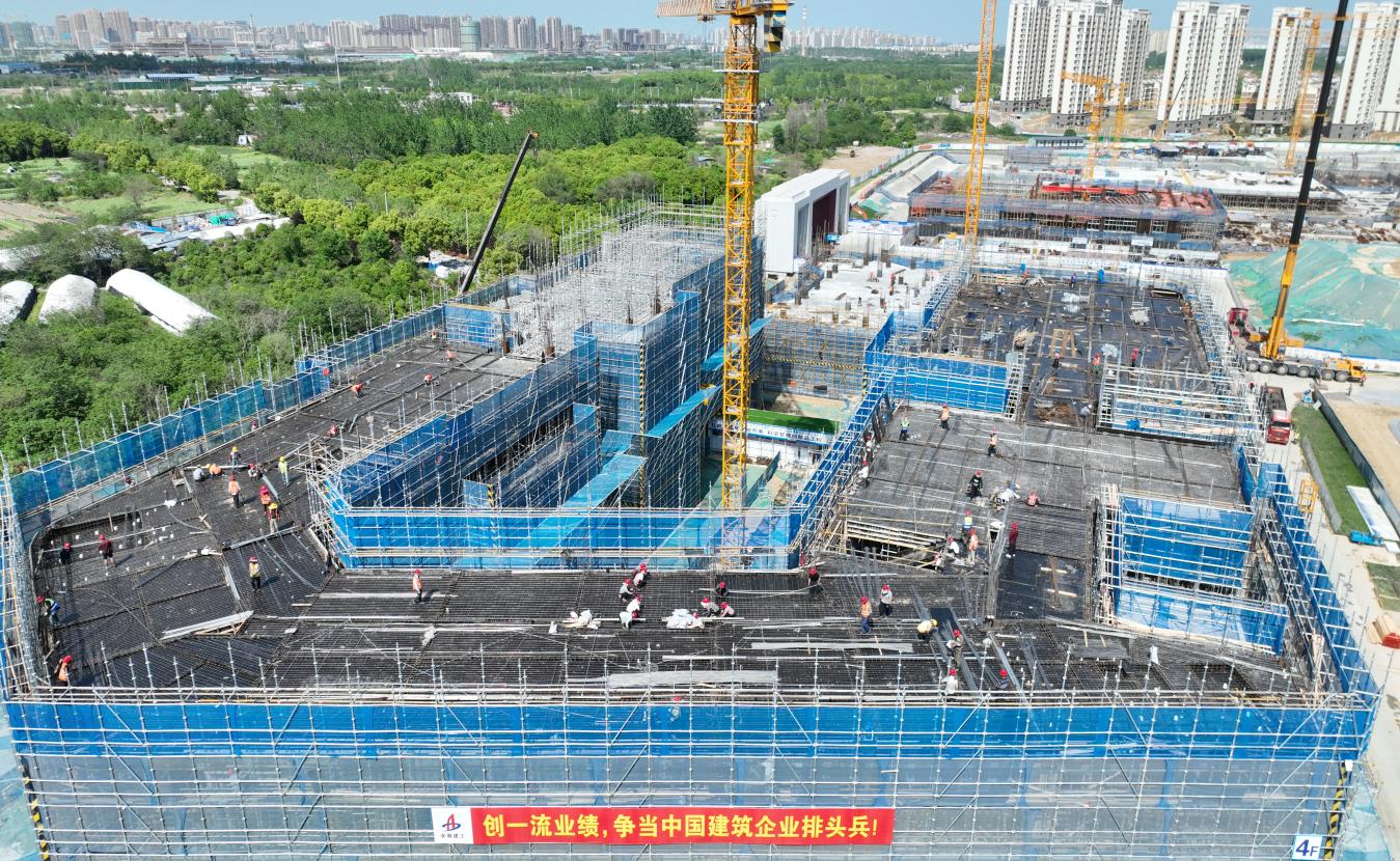 安徽三建合肥一中淝河校區(qū)項目。安徽建工集團供圖